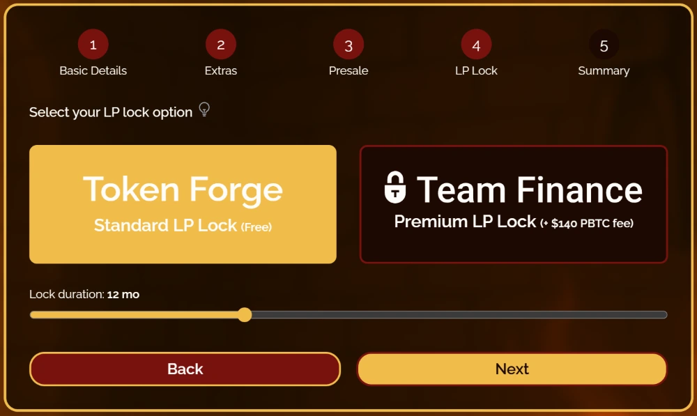 Token Creation Wizard Step 4